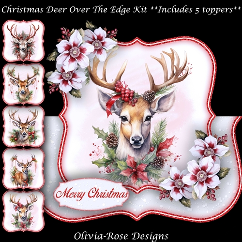 Christma Deer Over The Edge Mini Kit  