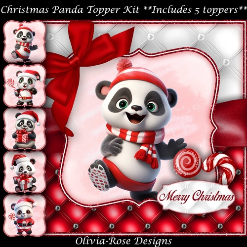 Christmas Panda Topper Kit  