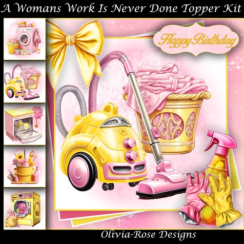 A Womans Work Is Never Done Topper Kit   