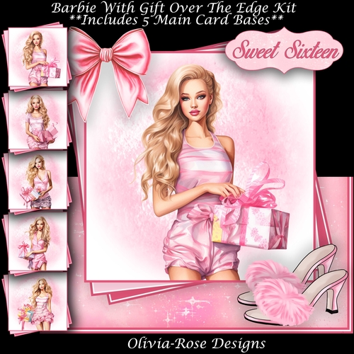 Barbie With Present Over The Edge Mini Kit  