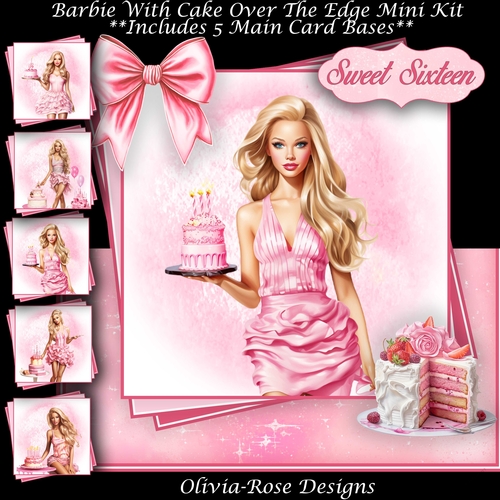 Barbie With Cake Over The Edge Kit   