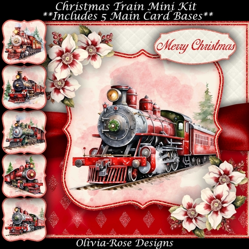 Christmas Train Mini Kit    7X7
