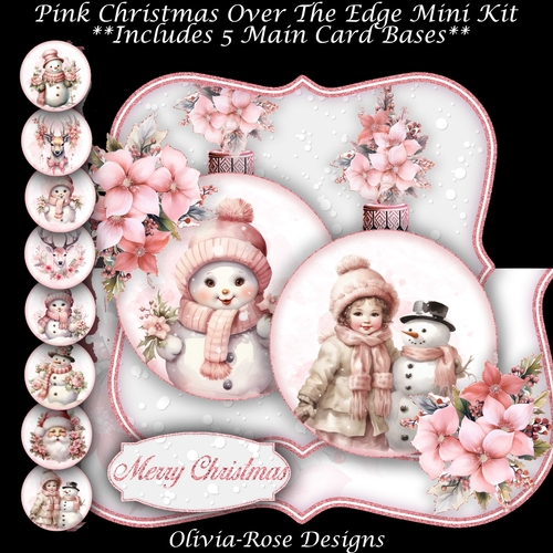 Pink Christmas Over The Edge Mini Kit   