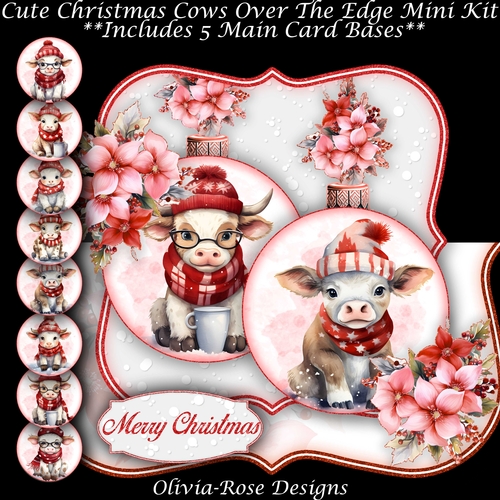Cute Christmas Cows Over The Edge Mini Kit   
