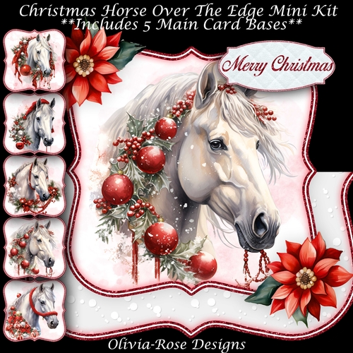 Christmas Horse Over The Edge Mini Kit   