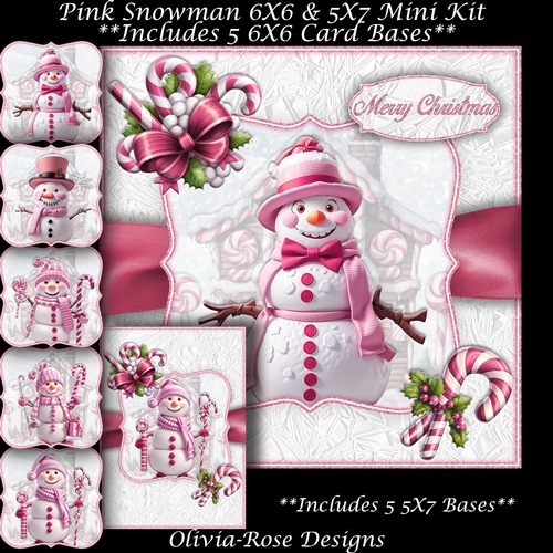 Pink Snowman Mini Kit  
