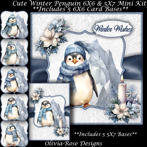 Cute Winter Penguin  Mini Kit  