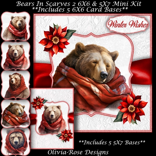 Bears In Scarves 2 Mini Kit  