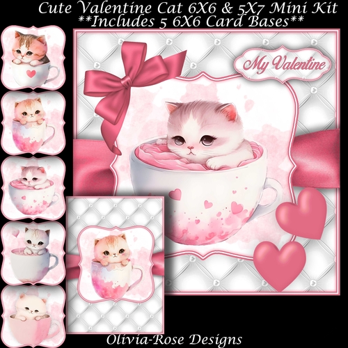 Cute Valentine Cat Mini Kit  