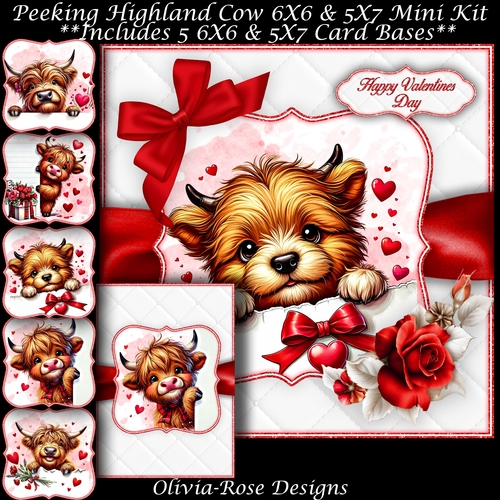 Peeking Highland Cow Mini Kit   