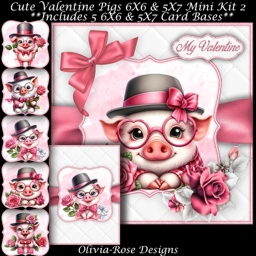 Cute Valentine Pigs Mini Kit 2  