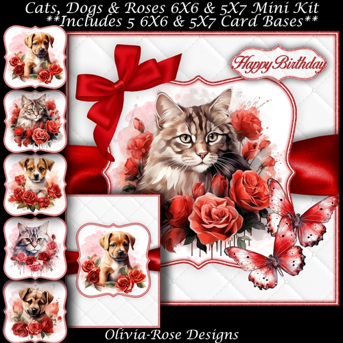 Cats, Dogs & Roses Mini Kit   