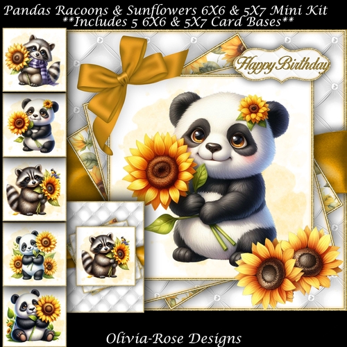 Racoons, Pandas & Sunflowers Mini Kit 