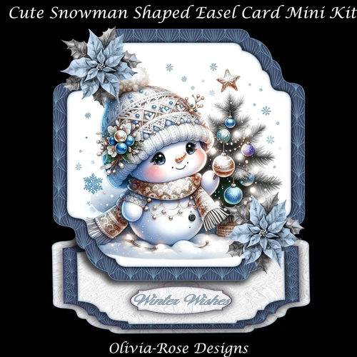 Cute Snowman Shaped Easel Card MIni Kit
