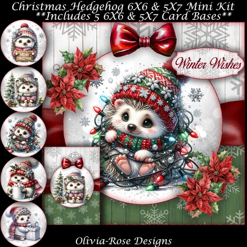 Christmas Hedgehog Mini Kit   