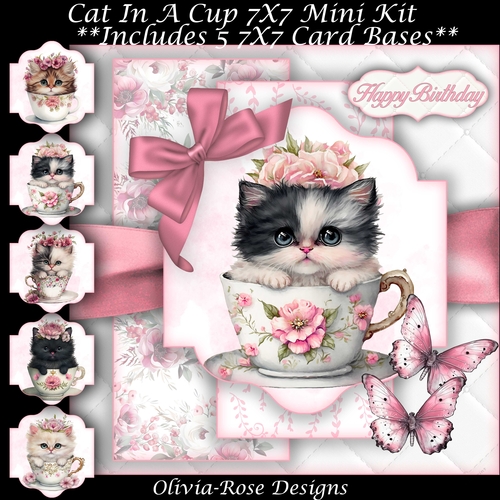 Cat In A Cup Mini Kit 7X7