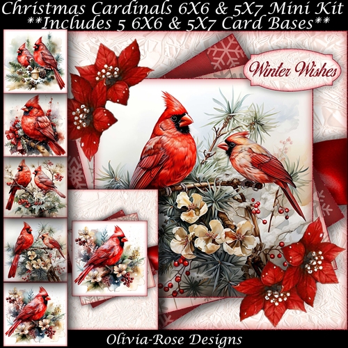 Christmas Cardinals Mini Kit 