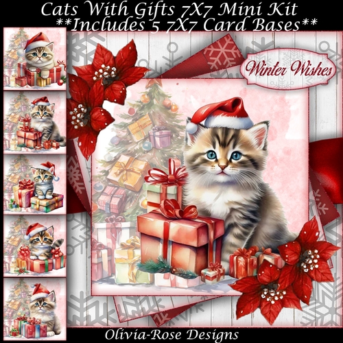 Cats With Gifts Mini Kit 7X7