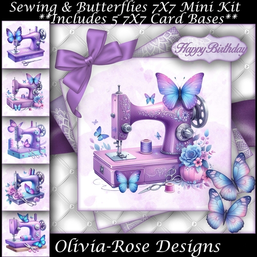 Sewing & Butterflies Mini Kit 7X7