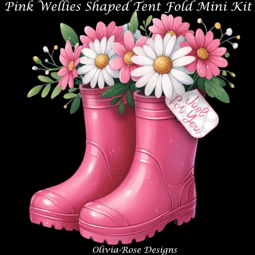 Pink Wellies Shaped Tent Fold Mini Kit