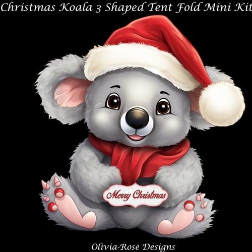 Christmas Koala 3 Shaped Tent Fold Mini Kit