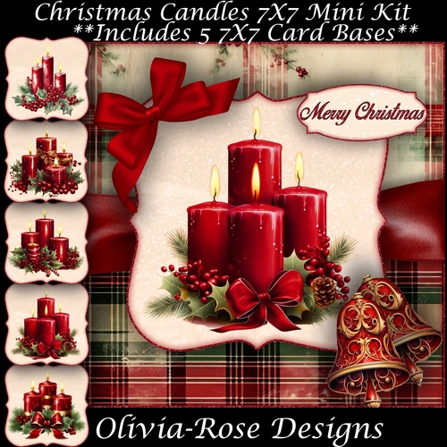 Christmas Candles Mini Kit 7X7