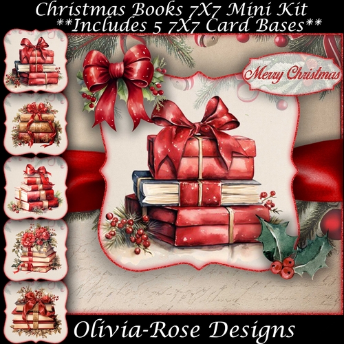 Christmas Books Mini Kit 7X7