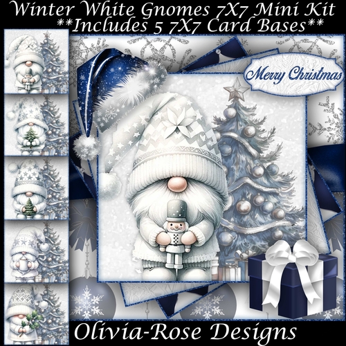 Winter White Gnomes Mini Kit 7X7