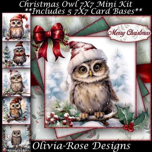 Christmas Owl Mini Kit 7X7