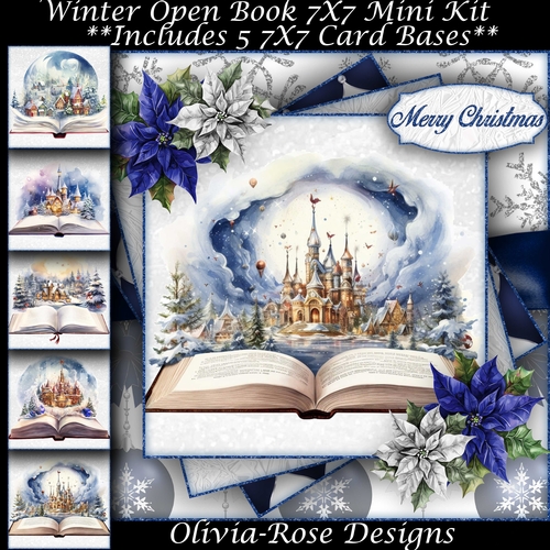 Winter Open Book Mini Kit 7x7