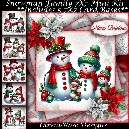 Snowman Family Mini Kit 7X7
