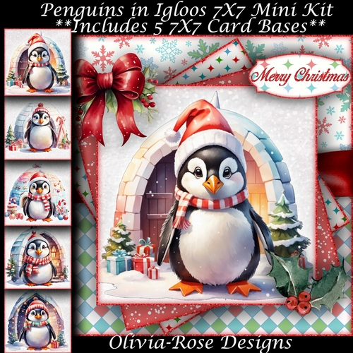 Penguins in Igloos Mini Kit 7X7