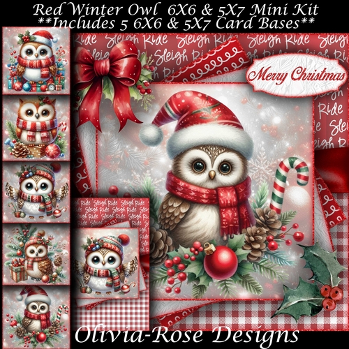 Red Winter Owl Mini Kit