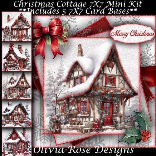 Christmas Cottage Mini Kit 7X7