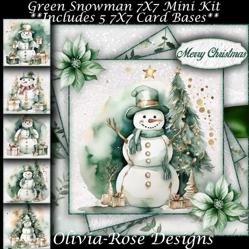 Green Snowman Mini Kit 7X7