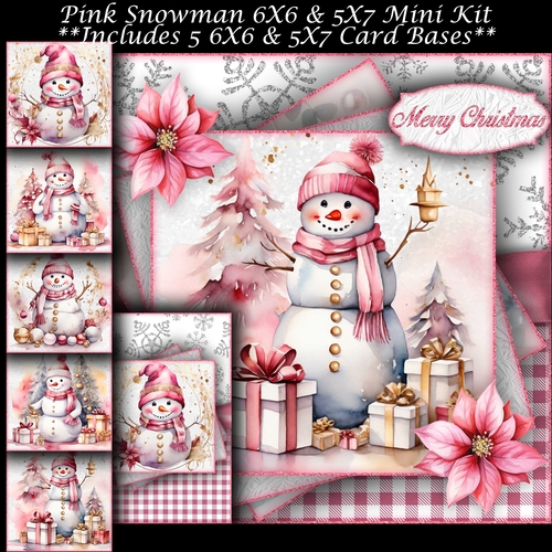 Pink Snowman Mini Kit