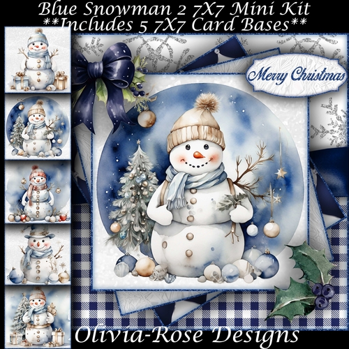 Blue Snowman 2 Mini Kit 7X7