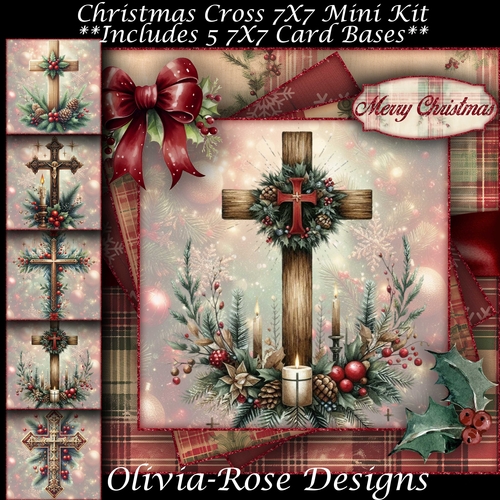 Christmas Cross Mini Kit 7X7