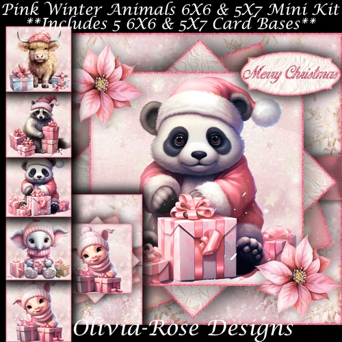 Pink Winter Animals Mini Kit