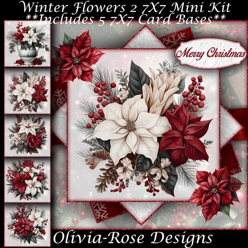 Winter Flowers 2 Mini Kit 7X7