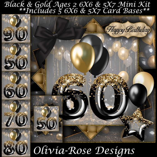 Black & Gold Ages 50-90 Mini Kit 