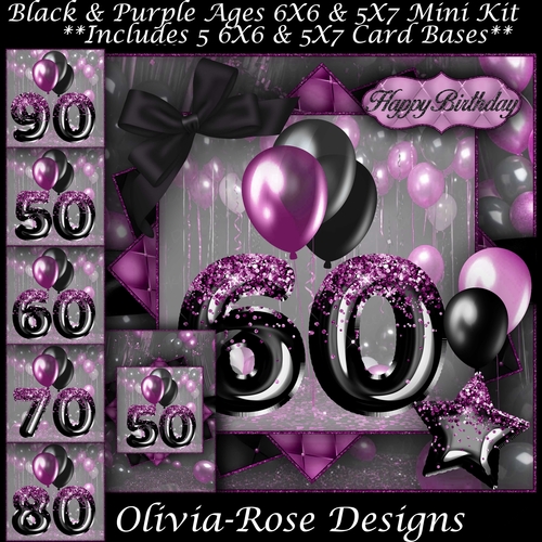 Black & Purple Ages 50-90 Mini Kit 