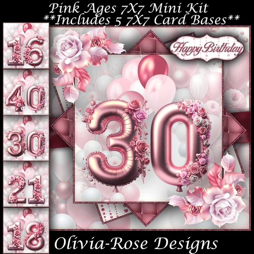 Pink Ages 16-40 Mini Kit 7X7