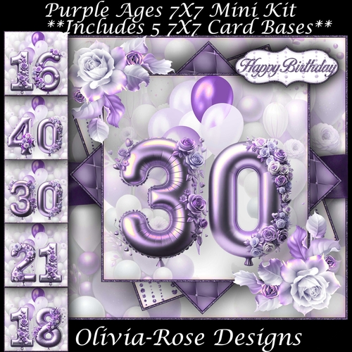 Purple Ages 16-40 Mini Kit 7X7