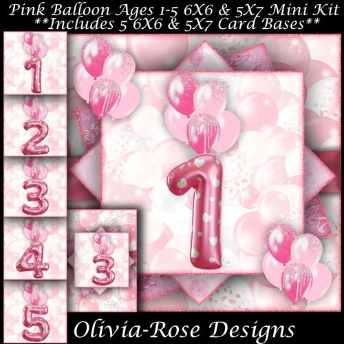 Pink Balloon Ages 1-5 Mini Kit