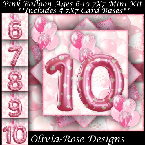 Pink Balloon Ages 6-10 Mini Kit 7X7