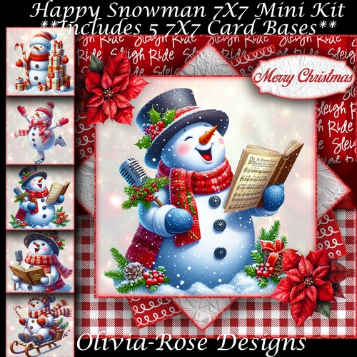 Happy Snowman Mini Kit 7X7
