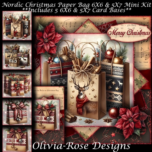 Nordic Christmas Paper Bag Mini Kit