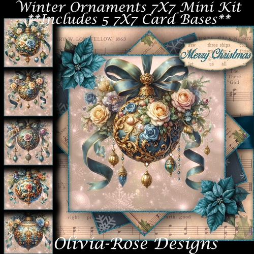 Winter Ornaments Mini Kit 7x7