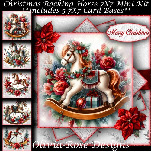 Christmas Rocking Horse Mini Kit 7x7